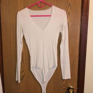 Long sleeve white body suit
